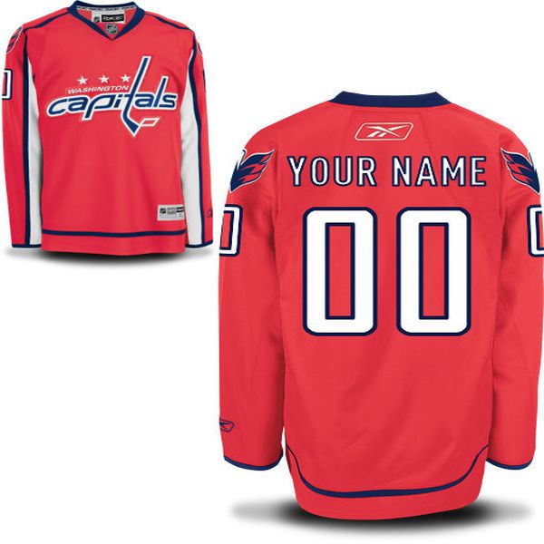 Reebok Washington Capitals Men Premier Home Custom NHL Jersey - Red->customized nhl jersey->Custom Jersey